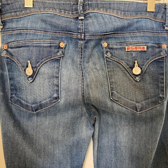 Women's Blue Distressed Jeans - Picture 15 of 16